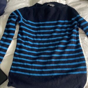 Striped Blue and Black Sweater